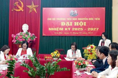 ĐẠI HỘI CHI BỘ TRƯỜNG TIỂU HỌC NGUYỄN HỮU TIẾN NHIỆM