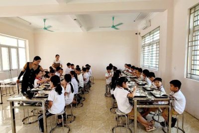 Kết quả công tác tổ chức, thực hiện ăn bán trú trường